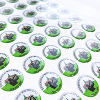 Autocollant en résine 3D personnalisé, autocollant en résine époxy transparente avec différents designs sur une seule feuille