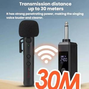 Microphone à Condensateur <span class=keywords><strong>Sans</strong></span> <span class=keywords><strong>Fil</strong></span> Portable à Prix de Gros avec Affichage de Puissance, Microphone d'Enseignement et Amplificateur Vocal - Product Image 3