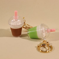 Porte-clés simulé en forme de café latte avec logo interchangeable, pendentif latte glacé Americano, accessoires pour café
