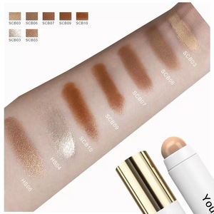 Paleta de Maquiagem Personalizada com Logo Novo 2025, Iluminador à Prova d'Água com Efeito Contorno e Brilho, Bastão de Pigmento Bronzeador por Atacado - Product Image 6