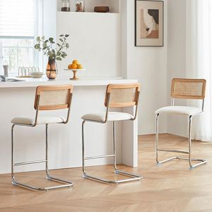 Tabouret <span class=keywords><strong>de</strong></span> cuisine rétro moderne <span class=keywords><strong>en</strong></span> rotin, <span class=keywords><strong>chaise</strong></span> haute <span class=keywords><strong>de</strong></span> <span class=keywords><strong>bar</strong></span> <span class=keywords><strong>avec</strong></span> coussin <span class=keywords><strong>en</strong></span> <span class=keywords><strong>tissu</strong></span> et pieds <span class=keywords><strong>en</strong></span> métal pour la cuisine ou la salle <span class=keywords><strong>de</strong></span> bain - Product Image 6