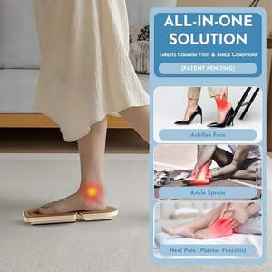 Planche d'équilibre réglable en bois pour cheville, renforceur de <span class=keywords><strong>pied</strong></span>, entraîneur de jambe unique, planche de stabilité de la cheville, récupération des entorses, soulagement plantaire - Product Image 2