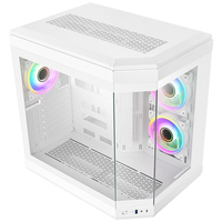 2025 nouveau boîtier de PC de jeu Double face verre ATX boîtier d'ordinateur tour mi jeu Pc Atx PC boîtier avec écran LCD