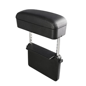 Caja de almacenamiento para reposabrazos de coche, organizador de consola central, material ABS, negro con costuras rojas para interior de automóvil - Product Image 2