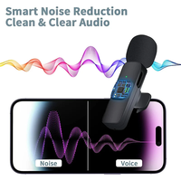 Microphone cravate portable sans fil K8 K9 K35 Vente en gros en usine Interview en direct Mini micro cravate anti-bruit en extérieur