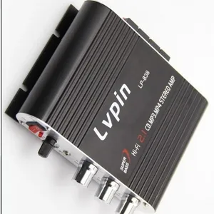 Lepy-AMPLIFICADOR DE POTENCIA LP-838 para coche, reproductor Hi-Fi 2,1, MP3, Radio, Audio estéreo, altavoz de graves, para moto, hogar, sin enchufe de alimentación