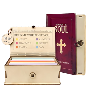 Caja de Versículos Bíblicos <span class=keywords><strong>PANDA</strong></span> con 150 Tarjetas de Oración, Caja de Madera Hecha a Mano, Regalo de Cumpleaños con Mensajes Emocionales, Escrituras Cristianas Inspiradoras - Product Image 2