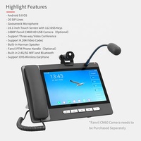 Téléphone IP Android Fanvil A32i avec 20 lignes SIP pour hôtel, bureau, vidéoconférence
