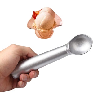 Cuillère à glace en alliage d'aluminium écologique avec logo personnalisé, anti-gel, auto-décongelante, robuste, en métal, pour pâte à biscuits - Product Image 3