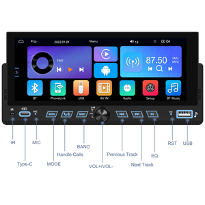 <span class=keywords><strong>Autoradio</strong></span> Podofo 6,86 pouces, simple DIN, avec CarPlay sans fil, Android Auto, lecteur MP5, égaliseur, Bluetooth, FM, DVR, USB, lecteur de voiture en gros - Product Image 4