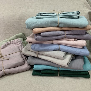 ชุดเครื่องนอนผ้าลินินอเมริกัน 100% ขนาดสั่งทำ ปลอกผ้านวมผ้าลินิน ผ้าปูที่นอน หรูหรา ระดับโรงแรม สำหรับบ้าน ขนาดคิงควีน ขายส่ง - Product Image 4