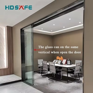 <span class=keywords><strong>Porte</strong></span> <span class=keywords><strong>coulissante</strong></span> en verre à fermeture douce synchrone personnalisée sans cloison intérieure de voie inférieure - Product Image 3