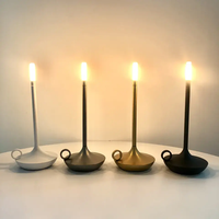 Lampe de chevet LED sans fil à commande tactile, moderne, en fer, à piles, haute luminosité, petite lampe de table sans cordon pour chambre à coucher