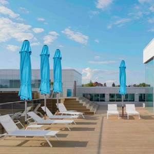 <span class=keywords><strong>Parasol</strong></span> et base d'extérieur de 9 pieds avec lumières solaires Terrasse 3*3M - Product Image 5