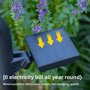 Nuova Lampada <span class=keywords><strong>Solare</strong></span> <span class=keywords><strong>da</strong></span> <span class=keywords><strong>Giardino</strong></span> Regolabile in Altezza con Grado di Protezione IP55 per Decorazione Esterna e Illuminazione Stradale - Product Image 2