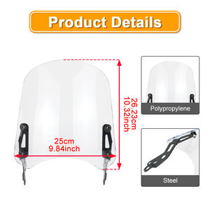 Waximoto adatto per <span class=keywords><strong>Royal</strong></span> Enfield <span class=keywords><strong>Continental</strong></span> <span class=keywords><strong>GT</strong></span> 650 2018-2023 Aftermarket parabrezza in acciaio supporto staffa - Product Image 5