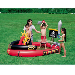 Piscine gonflable <span class=keywords><strong>Bestway</strong></span> 53041 Pirate Ship avec épées gonflables et canon à eau (1,9 m x 1,4 m) pour parc d'attractions et maternelle - Product Image 3