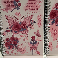 Carnet de notes A5 spirale épaissi pour étudiante, style Ins, motif cœur, grand format, idéal comme cadeau, qualité supérieure