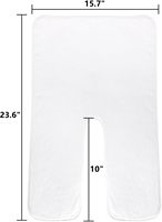 Serviettes de salon et de spa personnalisées en forme de U, serviettes pour le visage en microfibre blanche, serviettes de beauté faciales avec fourche fendue