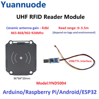 Módulo Lector RFID UHF M5STACK EPS32, Frecuencia 860-960MHz, Protocolo ISO 18000-6C, Distancia de Lectura 0-3m, TTL/UART/USB, Plástico