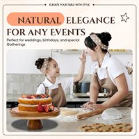 Support à gâteau 2-en-1 en bois d'acacia avec couvercle en acrylique amovible, plateau de service multifonctionnel de 12 pouces pour gâteaux