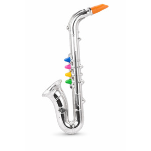 Saxophone pour enfants de haute qualité, instrument de musique en argent, jouet pour enfants, sans piles requises - Product Image 1