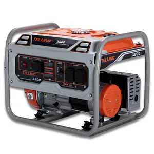 OHV Portable contrôle de démarrage automatique unique 3 phases 220v 3.8 Kva générateur d'essence silencieux avec poignée de roues