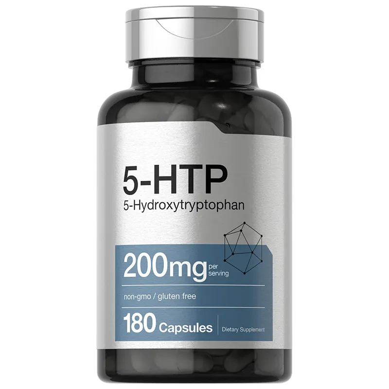 5-एचटीपी 100 मिलीग्राम प्रति सर्विंग 5-हाइड्रॉक्सीट्रिप्टोफैन कैप्सूल गैर-जीएमओ और ग्लूटेन मुक्त 5-एचटीपी 5-हाइड्रॉक्सीट्रिप्टोफैन कैप्सूल