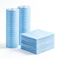 Super Saugfähige Spunlace Vlies-Spültuchrolle 100 Blatt Großformat 25x30cm Wiederverwendbare Küchentücher Fusselfreie Reinigungstücher