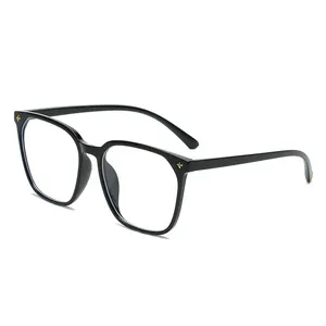 サンウェイアイウェアカスタマイズデザイナーアンチブルー女性プレーングラス四つ葉の装飾トレンディな男性眼鏡フレームユニセックスPC