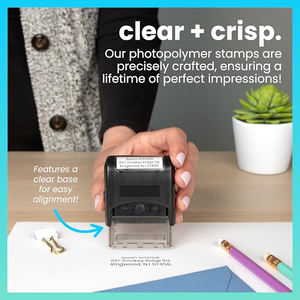 Profession eller selbst färbender Stempel Kristall klarer Abdruck Benutzer definierter Text/Logo-Adresse Dokumenten stempel 3000 Verwendet schnell trocknende Tinte - Product Image 3
