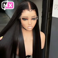 Wig Rambut Manusia Virgin 100% 30 Inci, Wig LACE Depan Penuh 13x4 Rambut Manusia Lurus Alami, Vendor Wig Rambut Remy Lurus Seperti Tulang