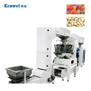 Food Packaging Machine Multi-Head Combination Weigher Double Feeding Vertical Packaging Machine For Weighing Sugar Puffy Foods
