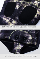 Desain Disesuaikan Camo Warna-warni Berbagai Divestar Produsen OEM Pengiriman Cepat Stok Neoprene Pakaian Selam Selancar Tanpa Ritsleting