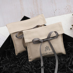 Bolsa de Lona Marrón Tipo Sobre con Correa, Bolsa de Mensajería de Lona, Embalaje de Producto - Product Image 5