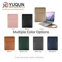 Housse pour ordinateur portable personnalisée avec logo pour femmes, 15,6 pouces, en cuir, pour le travail, le bureau, les affaires, avec pochette pour chargeur et poignée