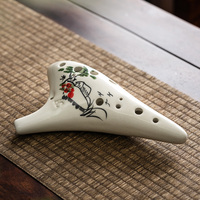 Professional 12 Hole Alto C Ceramic Ocarina Handmade Clay Wind Instrument Hand Painted Customized Color Size for Music Lovers