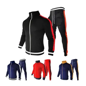 OEM Full Zip High Quality Sports Wear For Men Set Custom Logo Sport Track Suit Set Gym Training Wear Tracksuit For Men