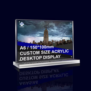 Hai mặt trong suốt Acrylic hiển thị thẻ t-hình dạng quảng cáo giá Danh sách máy tính để bàn <span class=keywords><strong>menu</strong></span> PS hiển thị đứng - Product Image 1