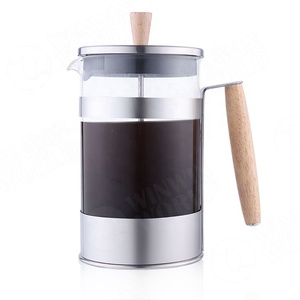 Nouveautés : cafetière à piston en <span class=keywords><strong>bambou</strong></span> avec bouton et poignée en bois. Mini machine à <span class=keywords><strong>café</strong></span> et à thé pour la maison, 34 oz, système de filtration à 4 niveaux - Product Image 4