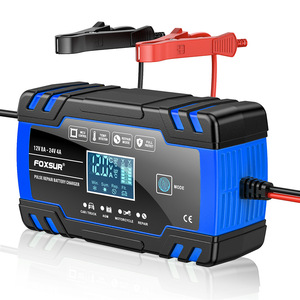 Chargeur de batterie intelligent à impulsions 12V/24V 8A pour <span class=keywords><strong>voiture</strong></span> et moto - Compatible avec les prises UK et EU - Product Image 3