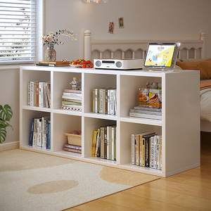 Étagère à livres en bois simple et moderne Senshee, <span class=keywords><strong>meuble</strong></span> de rangement au sol, armoire à huit compartiments, design en treillis, librement combinable, <span class=keywords><strong>bibliothèque</strong></span> basse - Product Image 1