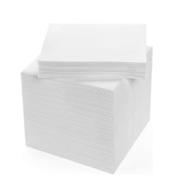 Boîte carrée blanche personnalisée en pâte de bois vierge pour serviettes de table et repose-tasses
