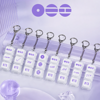 Porte-clés anti-stress clavier ARIRANG des Bangtan Boys, best-seller, avec breloque BT, merchandising J-Hope, violet