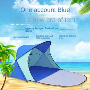 Carpa de Verano de Apertura Rápida Totalmente Automática con Camuflaje para Tres Estaciones |   Sombrilla de <span class=keywords><strong>Playa</strong></span> con Protección UV para Senderismo y Camping, Recubierta de Plata - Product Image 2