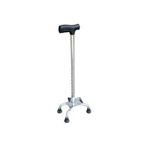Béquilles à quatre pattes Canne antidérapante Réglable Multifonctionnel Walker vieil homme Bâton marche quad canne
