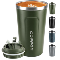 Logotipo personalizado LED tapa temperatura Metal al aire libre a prueba de fugas vacío doble pared aislado café taza inteligente tazas de acero inoxidable