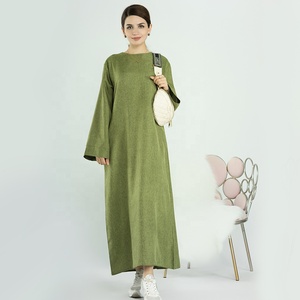2023 Loriya Dubai donna abbigliamento islamico lino chiuso Abaya abiti quotidiani musulmani ragazze Abaya <span class=keywords><strong>turchia</strong></span> Abaya donne abiti musulmani - Product Image 3