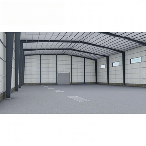Galvanized Long Span Prefabricated Portal <b>Frame</b> Workshop Building Construction Company Professional Supplier Modern Design - Product Image 1