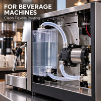 Tuyau en silicone transparent sur mesure OEM, flexible, de qualité alimentaire, pour machines à boissons, équipements de transformation alimentaire et transfert de fluides